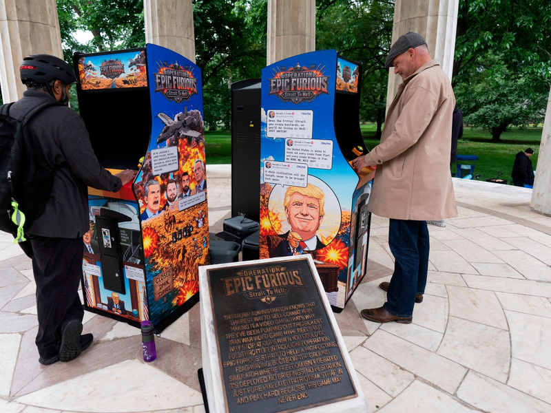 Unbekannte haben ein neues Videospiel zu Ehren Trumps entwickelt.  - Foto: Manuel Balce Ceneta/AP/dpa