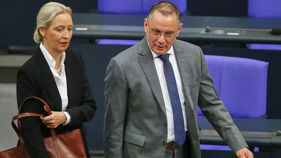 Alice Weidel und Tino Chrupalla (Archiv) - Bild: via dts Nachrichtenagentur