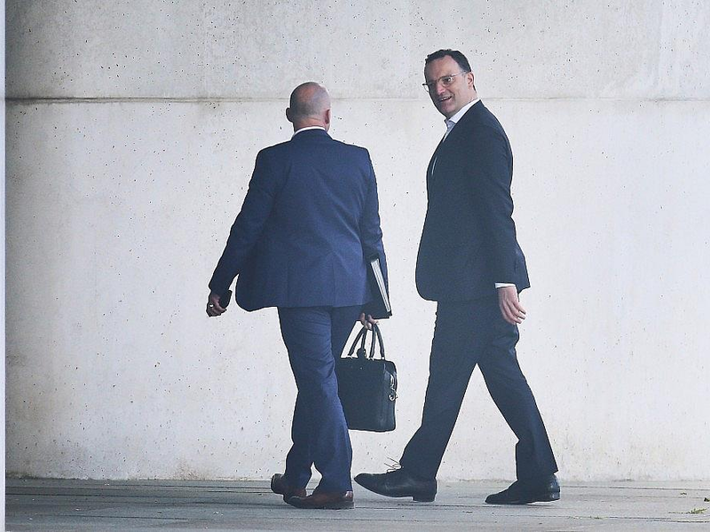 Alexander Hoffmann und Jens Spahn bei ihrer Ankunft zum Koalitionsausschuss am 12.05.2026 - Foto: via dts Nachrichtenagentur