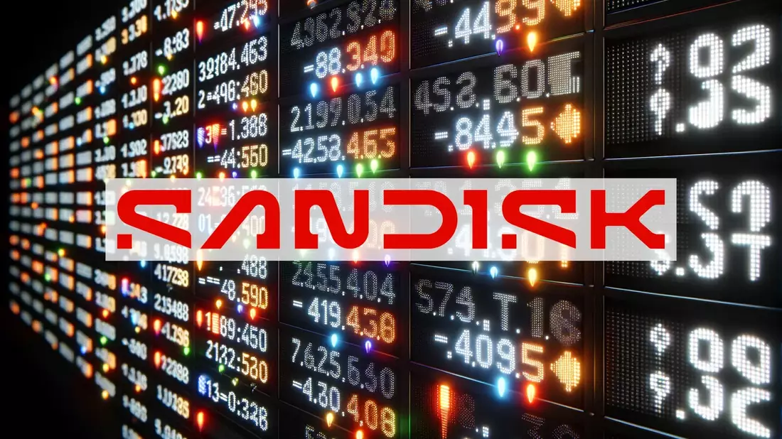SanDisk: Una Caída del 10% que Pone a Prueba el Disparatado Rally de la IA Illustration mit AI erstellt übermittelt durch boerse-global.de