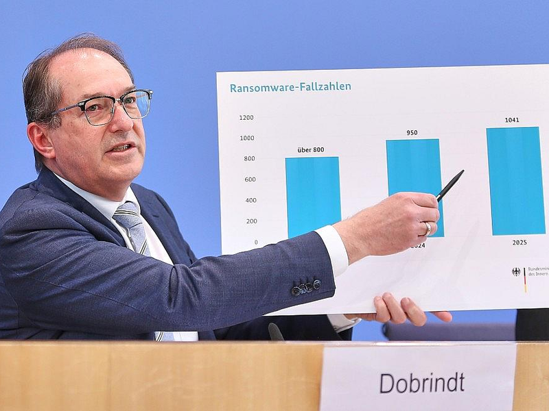 Alexander Dobrindt bei der Vorstellung des Bundeslagebildes Cybercrime am 12.05.2026 - Foto: via dts Nachrichtenagentur