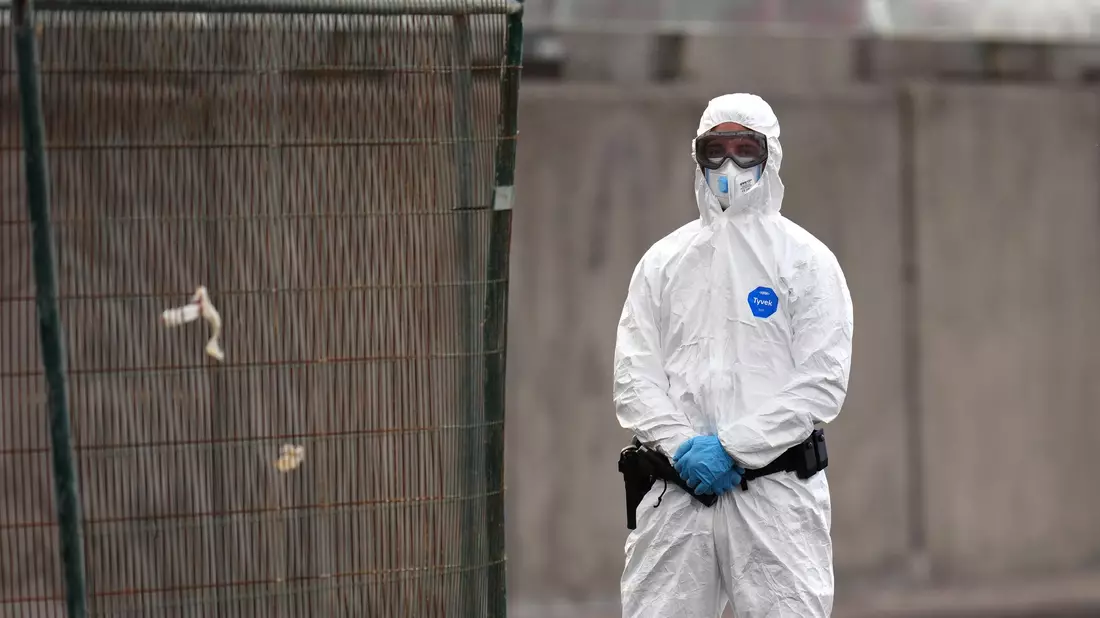 Beim Kontakt mit dem Hantavirus sollte ein Schutzanzug Pflicht sein. - Bild: AP/dpa