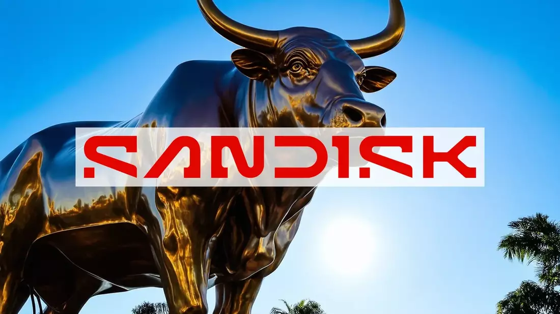 SanDisk: La Mejora de S&P No Frena el Desplome por el Debate Fiscal en Seúl Illustration mit AI erstellt übermittelt durch boerse-global.de