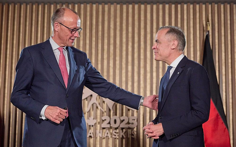 Friedrich Merz und Mark Carney (Archiv) - Foto: via dts Nachrichtenagentur