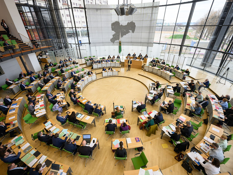 Der Grünen-Antrag zur Unterstützung kleiner Schlachtbetriebe bekam nur mit Hilfe von AfD und BSW eine Mehrheit. - Foto: Robert Michael/dpa