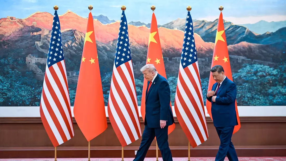 Trump und Xi in der Großen Halle des Volkes. - Bild: Kenny Holston/Pool The New York Times/dpa