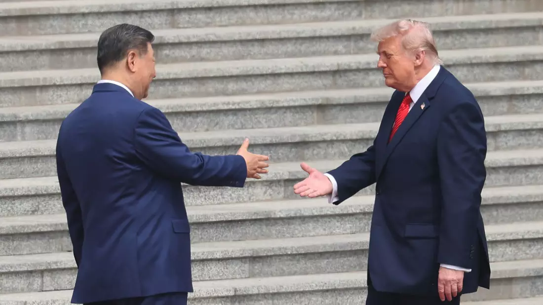 Trump trifft auf Xi.  - Bild: Maxim Shemetov/Pool Reuters/AP/dpa