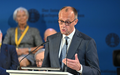 Kanzler Merz nutzt seine Rede in Aachen, um eine Botschaft mit Blick auf die EU-Finanzplanung zu setzen. - Foto: Henning Kaiser/dpa