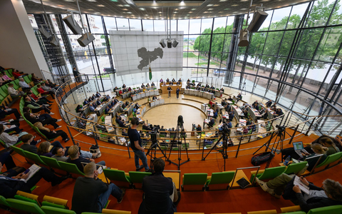 Der Grünen-Antrag zur Unterstützung kleiner Schlachtbetriebe bekam am Mittwochabend nur mit Hilfe von AfD und BSW eine Mehrheit. (Archivbild) - Foto: Robert Michael/dpa