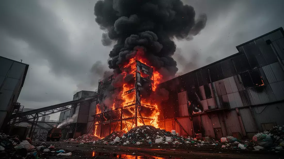 Großbrand in Tennessee: Plastik-Recyclinganlage in Flammen - Bild: über boerse-global.de