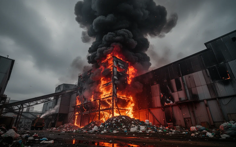 Großbrand in Tennessee: Plastik-Recyclinganlage in Flammen - Foto: über boerse-global.de