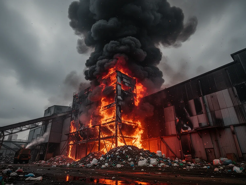 Großbrand in Tennessee: Plastik-Recyclinganlage in Flammen - Foto: über boerse-global.de
