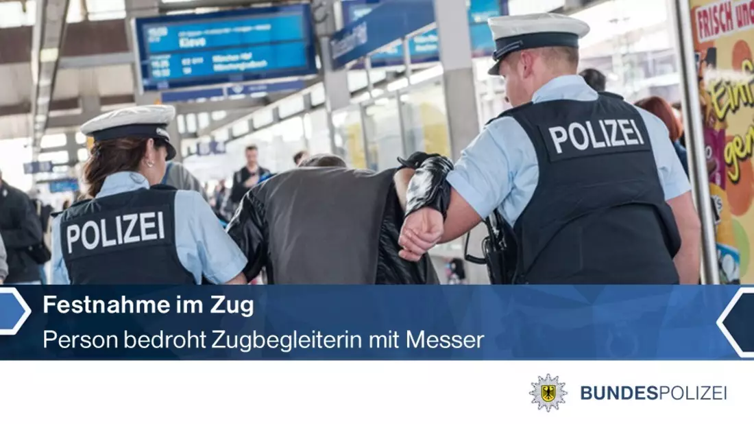 BPOLI LUD: Bedrohungslage mit Messer in Regionalbahn auf der Strecke Cottbus-Görlitz - Bild: presseportal.de