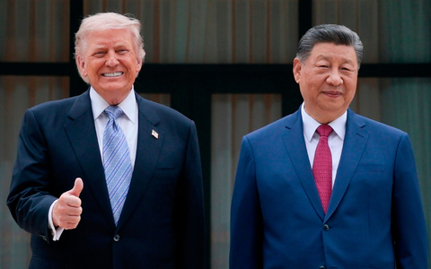Xi und Trump lobten die Beziehung beider Staaten.  - Foto: Evan Vucci/Pool Reuters/AP/dpa