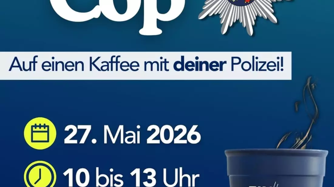 POL-DA: Groß-Gerau: Polizei lädt zu Coffee with a cop auf den Marktplatz ein - Bild: presseportal.de
