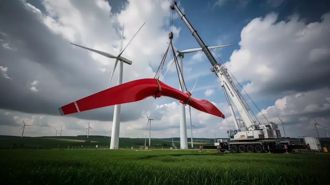 Vestas: Rote Rotorblätter seit 15. Mai im Test - Bild: über boerse-global.de