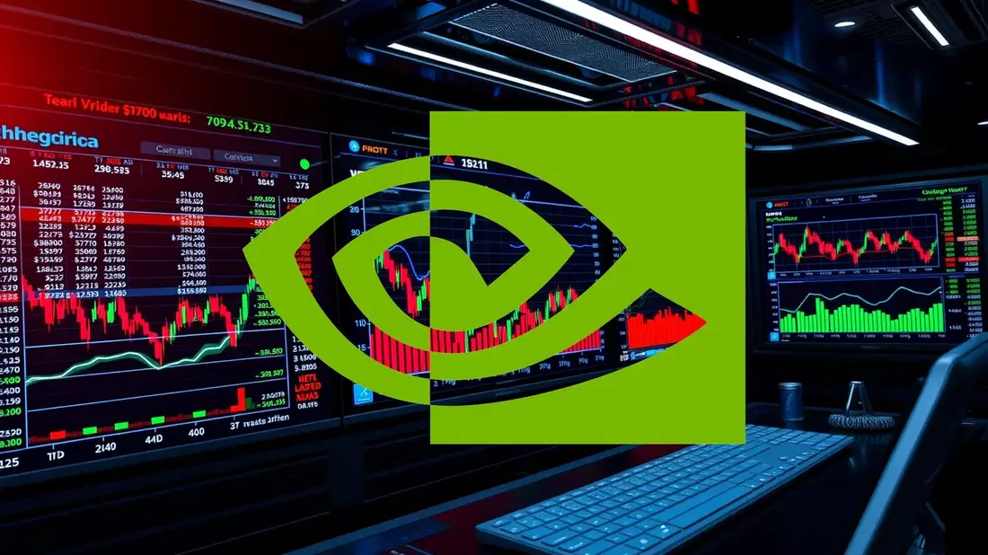 Nvidia: récord, caída y un objetivo de 320 dólares que desafía el pesimismo macro y chino Illustration mit AI erstellt übermittelt durch boerse-global.de