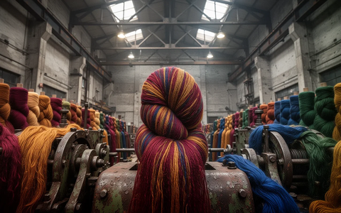 Wollfest Kielgeholt: Handgefärbte Garne in der Gebläsehalle - Foto: über boerse-global.de