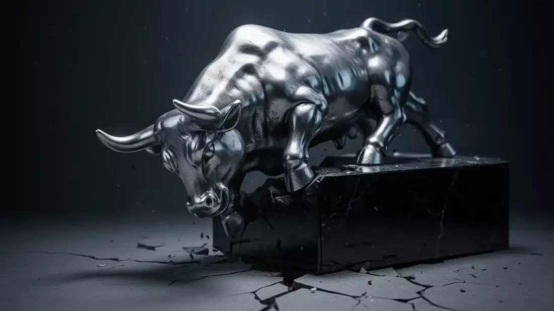 WisdomTree Silver 3x: 21% Sprung nach Split, dann Rückfall auf 14,55 - Bild: über boerse-global.de