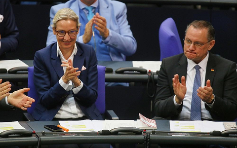 Alice Weidel und Tino Chrupalla (Archiv) - Foto: via dts Nachrichtenagentur