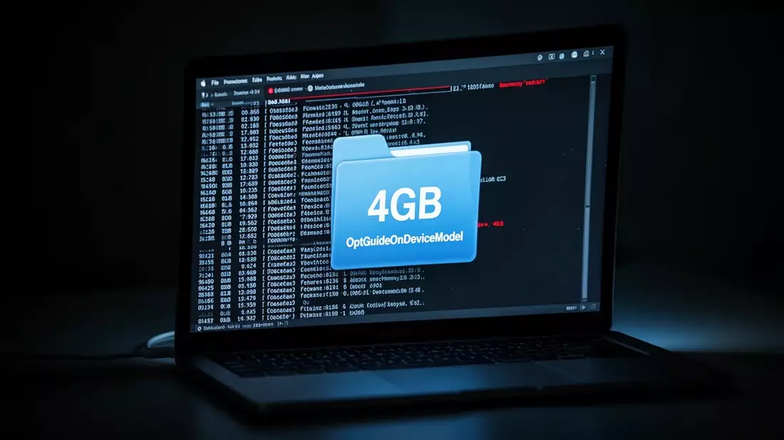 Chrome lädt 4-GB-KI-Modell heimlich auf Macs Illustration mit AI erstellt übermittelt durch boerse-global.de