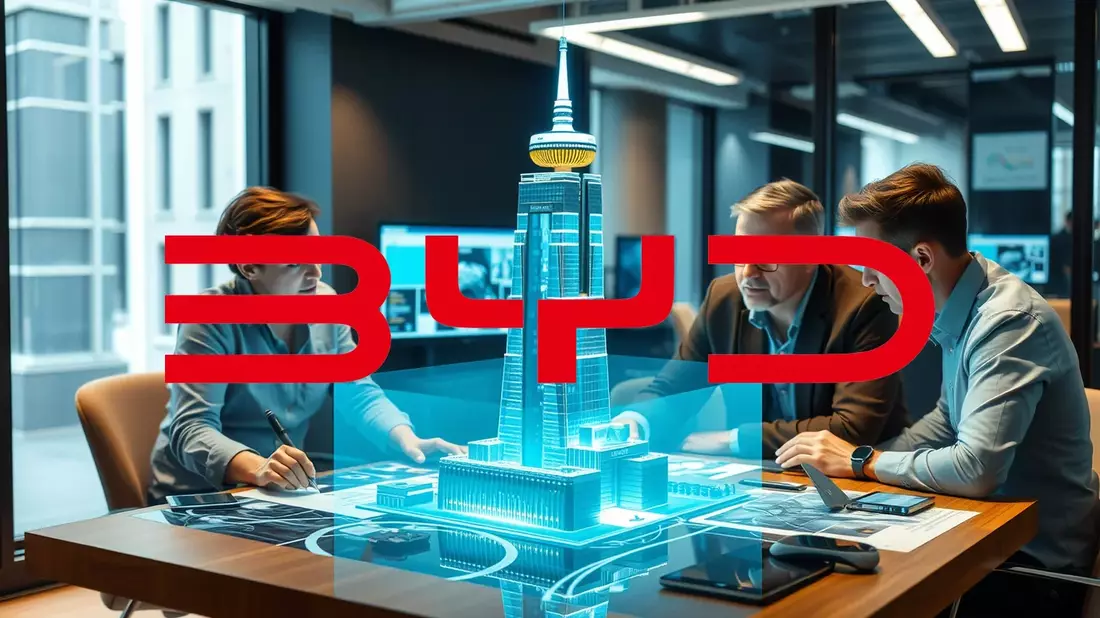 BYD: la tormenta perfecta entre el cuello de botella de las baterías y el desplome del beneficio trimestral Illustration mit AI erstellt übermittelt durch boerse-global.de