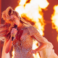 Delta Goodrem aus Australien mit dem Titel «Eclipse» gehört zu den Favoriten (Archivbild von der Probe). - Foto: Jens Büttner/dpa