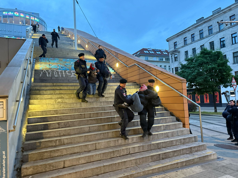 Eine kleine Gruppe von Aktivisten sorgte für einen größeren Polizeieinsatz. - Foto: Britta Schultejans/dpa