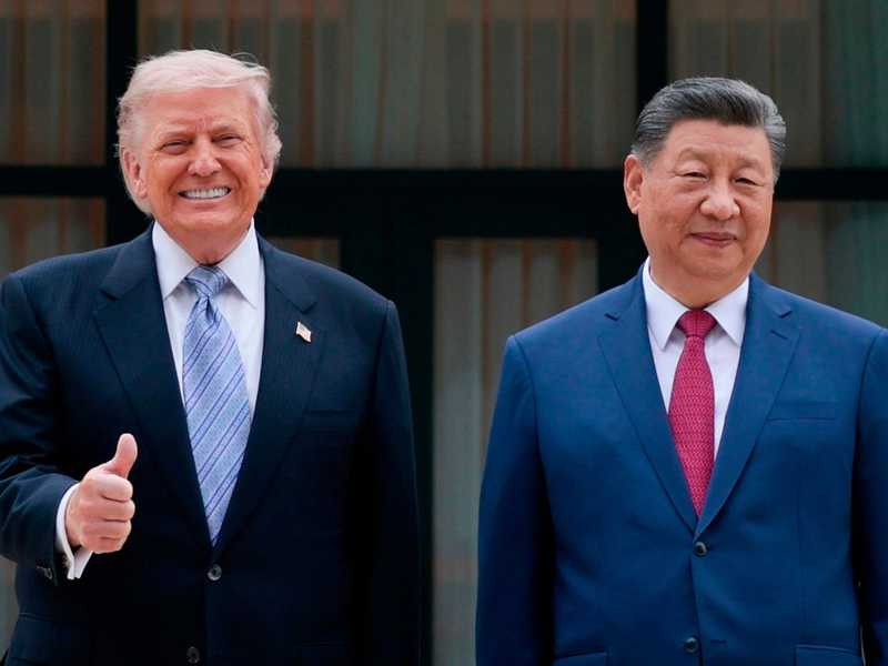 US-Präsident Donald Trump betonte die Handels-Erfolge seiner Reise nach China. Peking bleibt etwas zurückhaltender.  - Foto: Evan Vucci/Pool Reuters/AP/dpa
