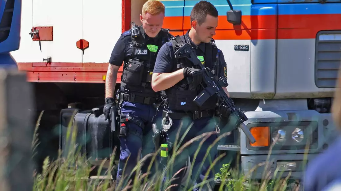 Die Polizei hat bei Leipzig einen Tiger erschossen.  - Bild: -/EHL Media/dpa