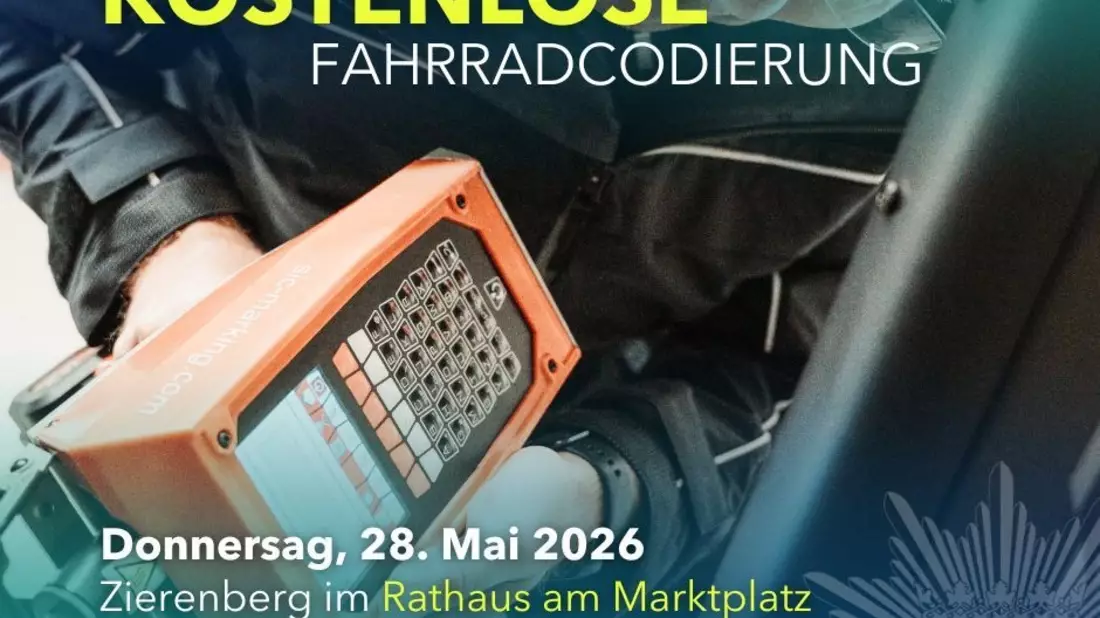 POL-NH: Kostenlose Fahrrad-Codieraktion der Polizei am 28. Mai 2026 im Rathaus Zierenberg - Bild: presseportal.de