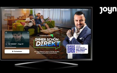 Pause gedrückt, Marke im Fokus: Seven.One Media führt neue Streaming-Werbeform Pause Ad auf Joyn ein - CosmosDirekt ist First Mover - Foto: presseportal.de