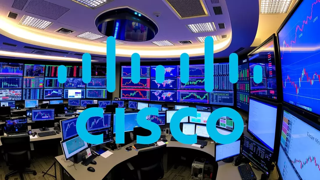 Wall Street Eyes Cisco’s Next Move as AI Orders Surge Past $9 Billion and a Key Conference Draws Near Illustration mit AI erstellt übermittelt durch boerse-global.de