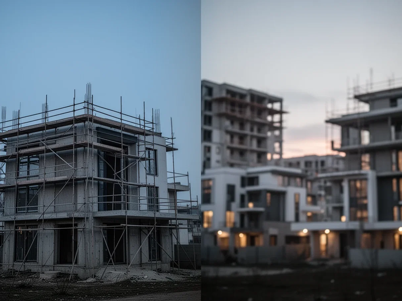 Trendwende am Immobilienmarkt: Baugenehmigungen steigen, Stimmung sinkt - Foto: über boerse-global.de