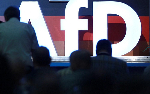 Logo auf AfD-Parteitag (Archiv) - Foto: via dts Nachrichtenagentur
