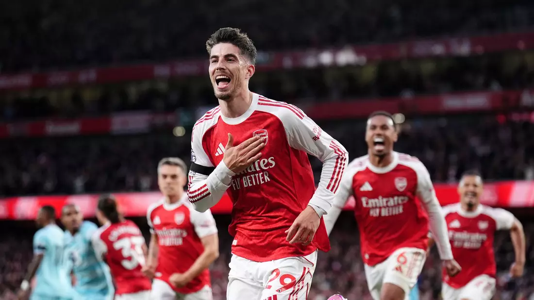 Mit seinem Tor gegen den FC Burnley ebnete Kai Havertz Arsenal den Weg zum Titel. - Bild: John Walton/PA Wire/dpa
