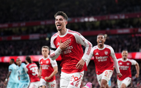 Mit seinem Tor gegen den FC Burnley ebnete Kai Havertz Arsenal den Weg zum Titel. - Foto: John Walton/PA Wire/dpa