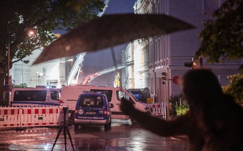 Am Abend begann es derweil in Görlitz zu regnen. - Foto: Paul Glaser/dpa