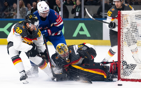 Gegen die USA zeigte das deutsche Team die bislang beste Leistung bei der WM.  - Foto: Andreas Becker/KEYSTONE/dpa