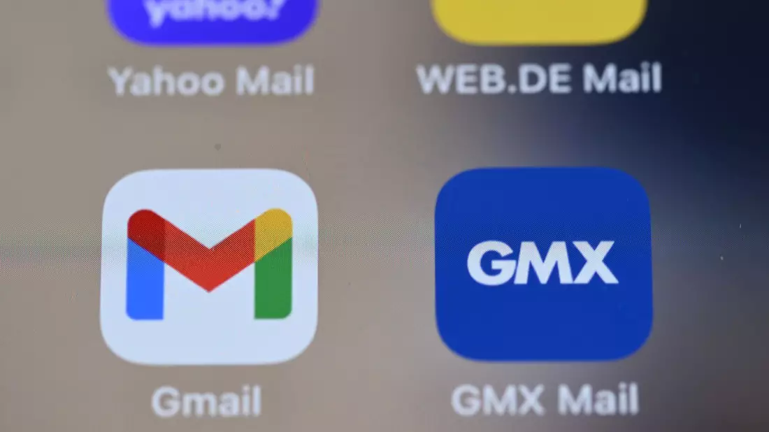 Der deutsche E-Mail-Dienst GMX konkurriert vor allem mit Gmail.  - Bild: Wolf von Dewitz/dpa