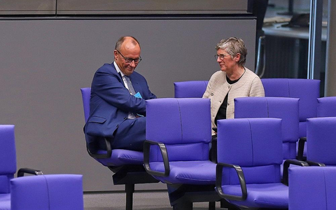 Friedrich Merz und Britta Haßelmann (Archiv) - Foto: via dts Nachrichtenagentur