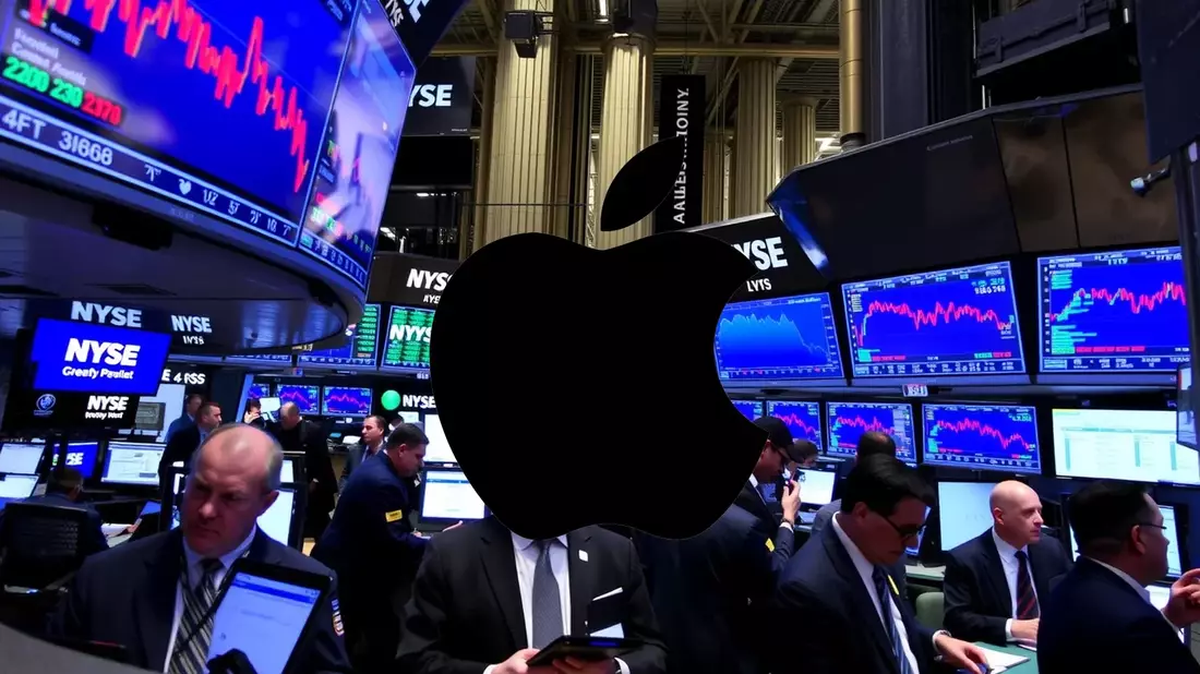 Apple toca techo en bolsa mientras refuerza su muralla de servicios y reestructura el hardware Illustration mit AI erstellt übermittelt durch boerse-global.de