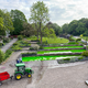 In Hamburg war unter anderem das Wasser von Springbrunnen des Parks Planten un Blomen mit grüner Farbe gefärbt. - Foto: Bodo Marks/dpa