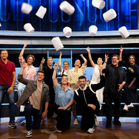 Lars Riedel Christopher Kohn Simon Zachenhuber Florian Ambrosius Anni Friesinger-Postma Laura Osswald Simone Ballack Jay Khan Leyla Heiter Francis Fulton-Smith Sabrina Setlur Aminata Belli Promi Taste - Foto: Joyn /Benedikt Müller, presseportal.de