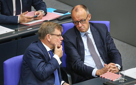 Johann Wadephul und Friedrich Merz am 21.05.2026 - Foto: via dts Nachrichtenagentur