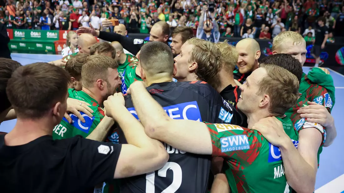 Der Magdeburger Jubel kannte nach dem Titelgewinn keine Grenzen.  - Bild: Jan Woitas/dpa