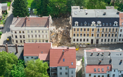 Der Rettungseinsatz nach dem Einsturz des Gründerzeithauses in Görlitz dauerte etwa 72 Stunden. - Foto: Sebastian Kahnert/dpa