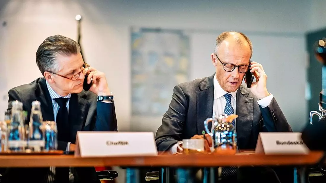 Frei und Merz bei der Übung am 20.05.2026 - Bild: Denzel, Jesco/BPA via dts Nachrichtenagentur