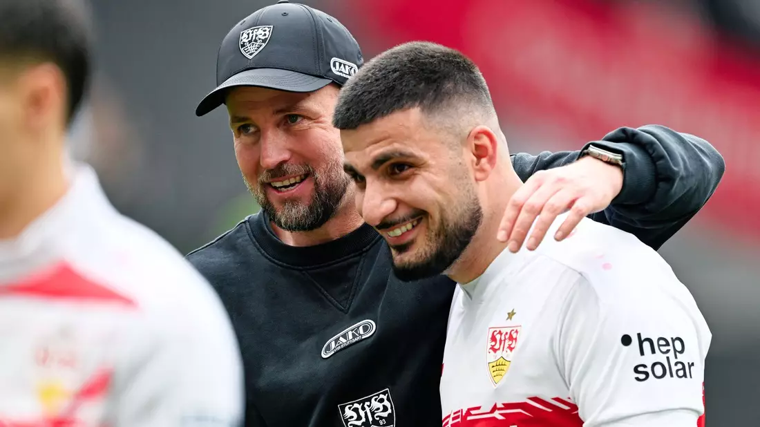 Wollen die Bayern ärgern: VfB-Coach Sebastian Hoeneß und Torjäger Deniz Undav. (Archivbild) - Bild: Uwe Anspach/dpa