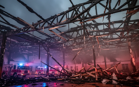 Großbrand in Nürnberger Sporthalle: 200 Einsatzkräfte kämpfen gegen Flammeninferno - Foto: über boerse-global.de